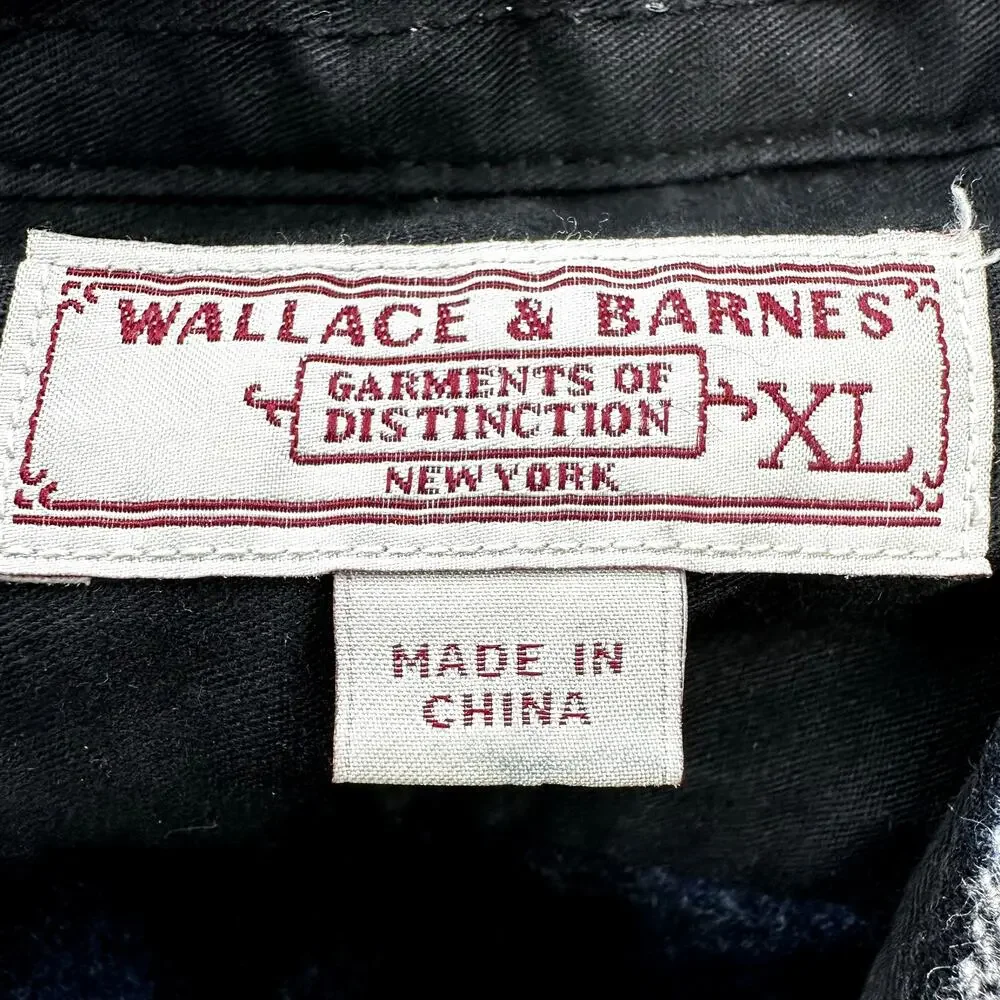 J.Crew x Wallace & Barnes Heavy Duty Wool Blend MD Flannel Shirt Jacket Plaid XL